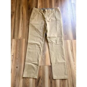 Charles Tyrwhitt Slim Fit Chino Pants Men's 36x32 Non-Iron Khaki Tan Cotton